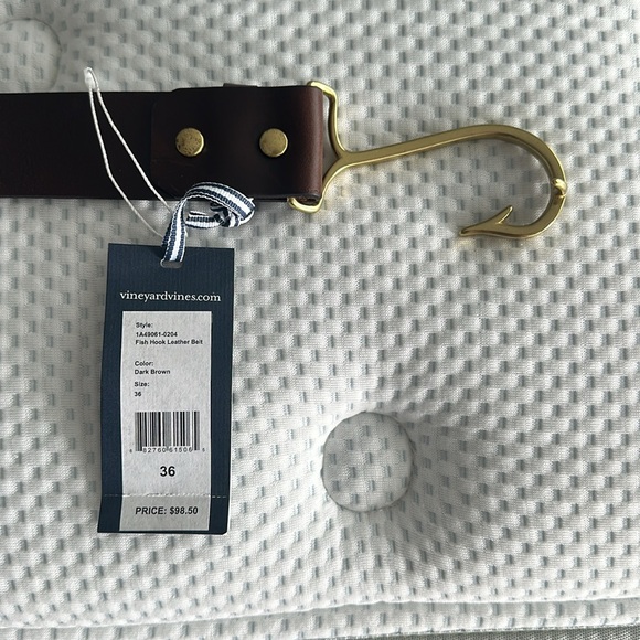 Vineyardvines Fish Hook Leather Belt - Picture 2 of 2